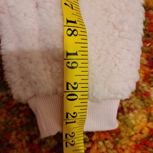 7 For All Mankind Infant 1 Piece Sherpa Fleece Winter Snowsuit 6-9M Barbie Pink - Picture 6 of 7